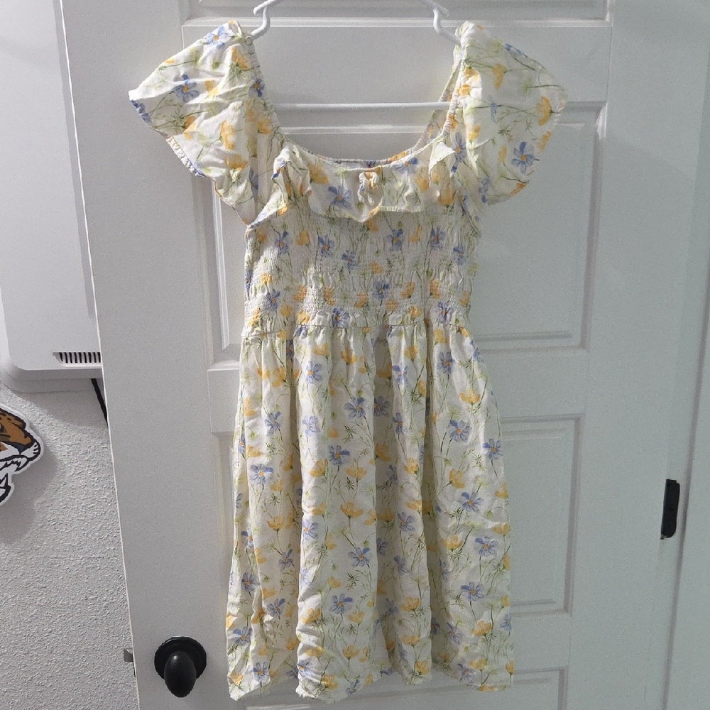Place Floral Dress with Ruffle Detail